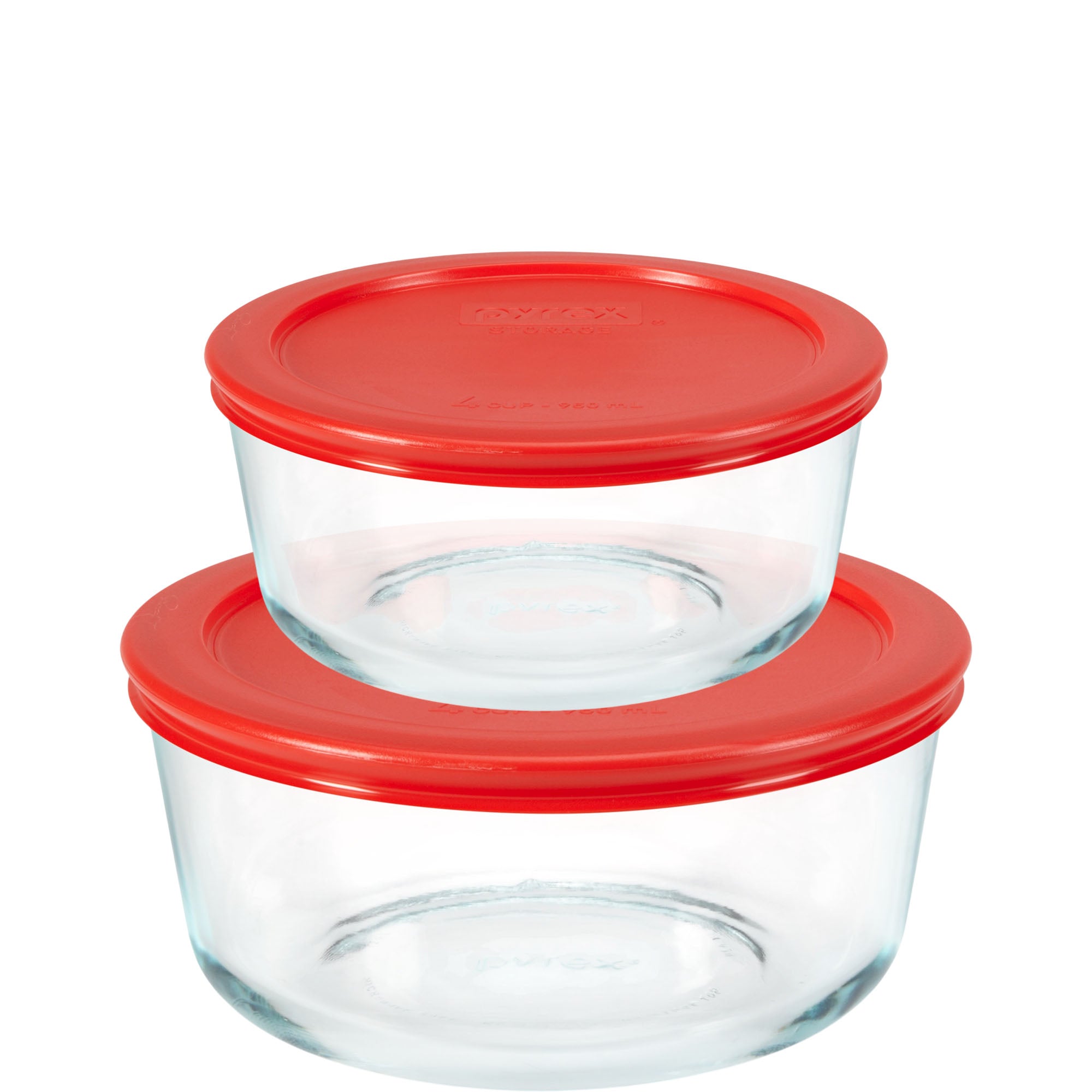 Pyrex? Simply Store? 4-piece Round Glass Storage Set