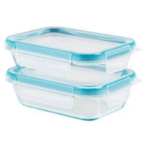 Snapware? Total Solution? Pyrex? 4-piece Glass Storage Set with Plastic Lids
