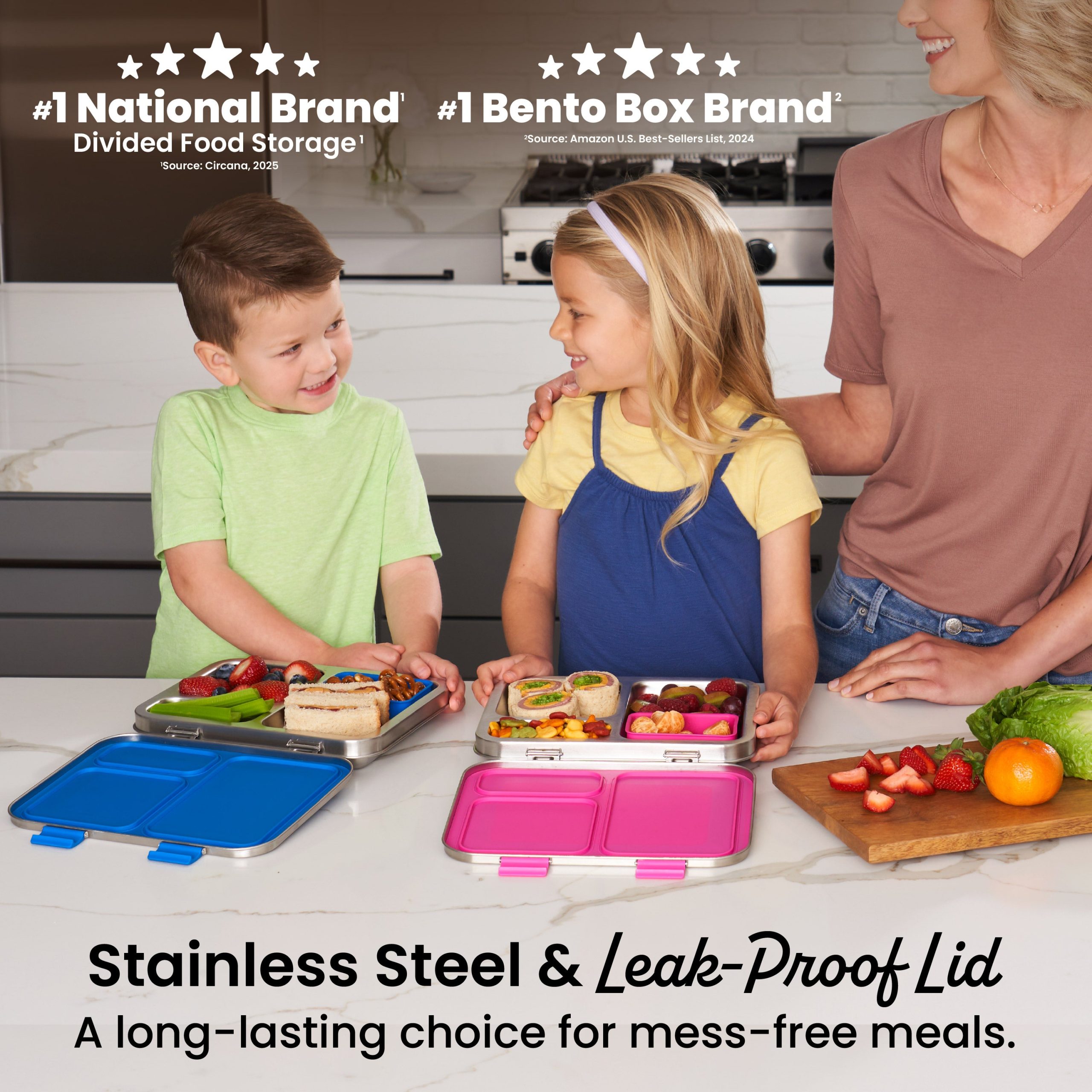 Bentgo Kids Stainless Steel Lunch Box (2-Pack) - Image 2