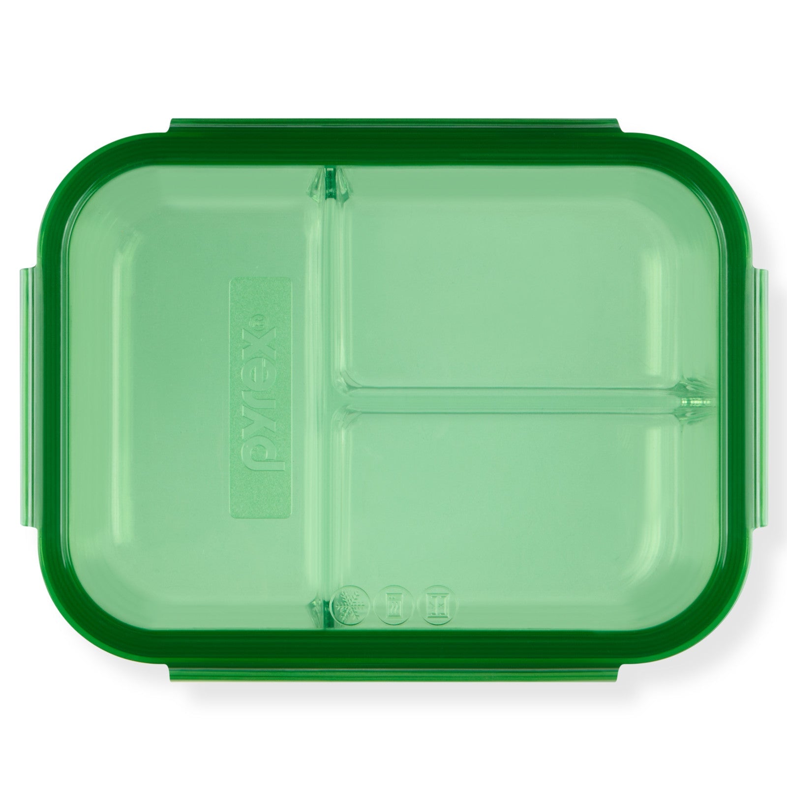 Pyrex? MealBox? 5.5-cup Divided Glass Food Storage Container with Green Lid - Image 6