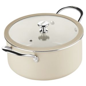 Pyrex? Ceramic Cookware 10-in/4.5qt Stock Pot with Lid