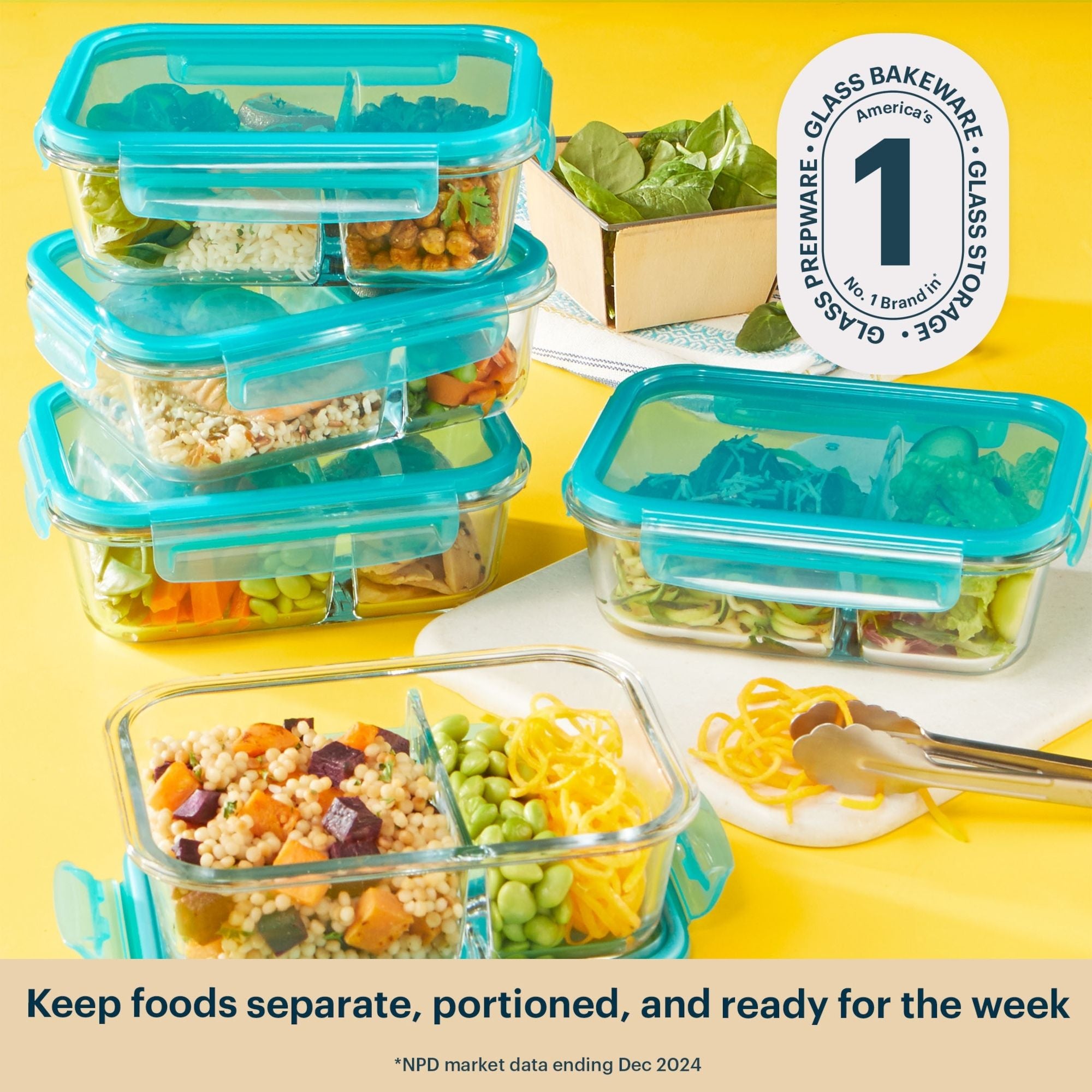 Pyrex? MealBox 10-Piece Divided Storage Set. 4 Cup - Image 5