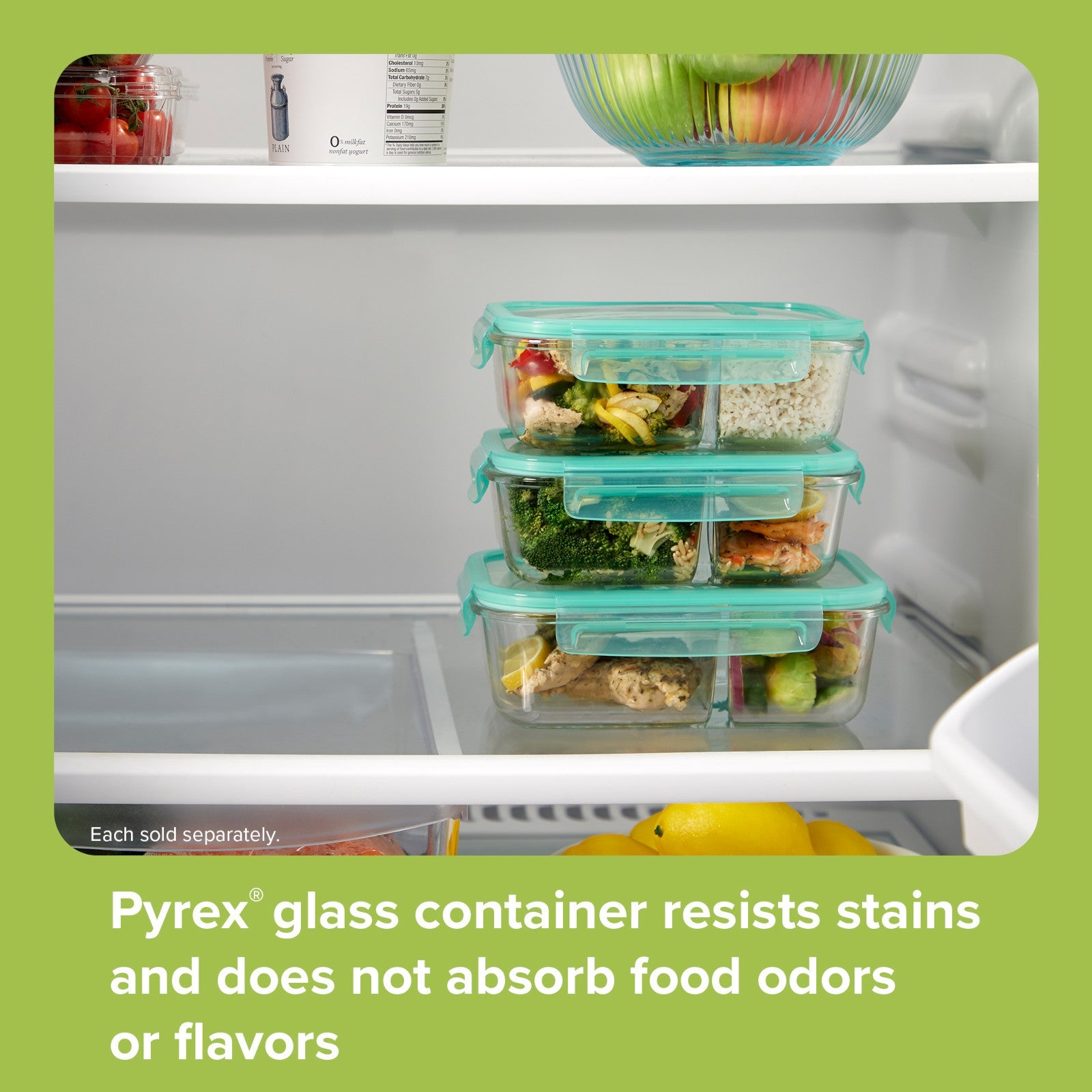 Snapware? MealBox? 3.8-cup Divided Glass Storage Container with Lid - Image 3