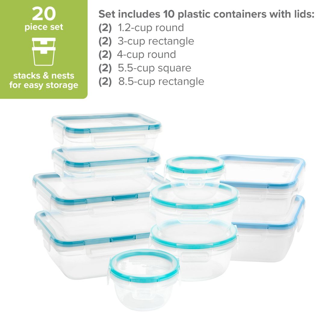 Snapware? Total Solution? 20-piece Plastic Food Storage Container Set - Image 3