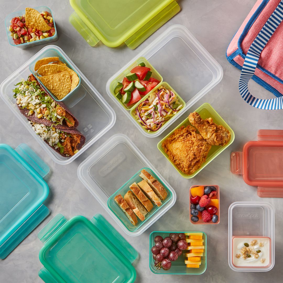 Snapware® Meal Prep Divided: 4.6-cup Rectangle Storage Container. 2-Section - Image 5