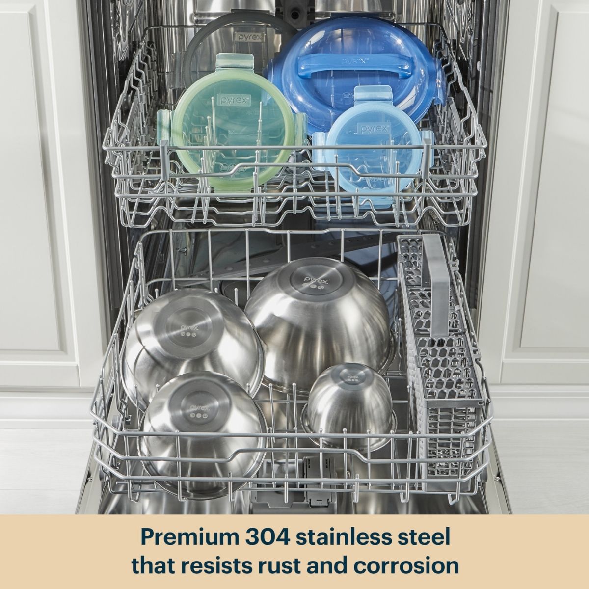 Pyrex? 8-piece Stainless Steel Mixing Bowl Set - Image 8