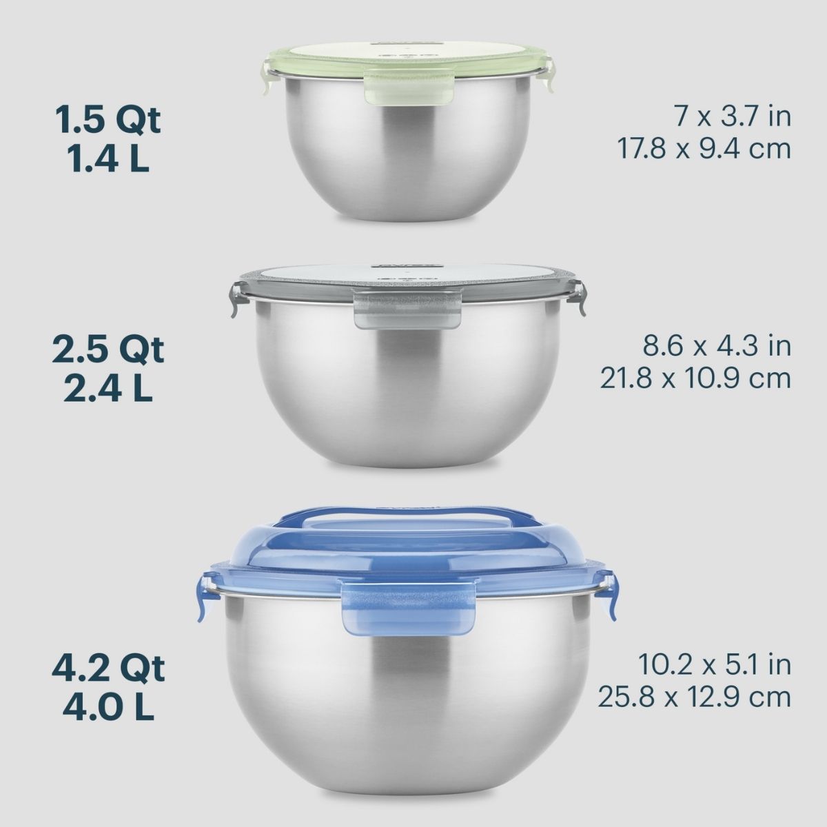 Pyrex? 6-piece Stainless Steel Mixing Bowl Set - Image 2